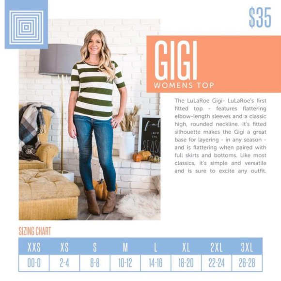 NWT LuLaRoe Striped Short Sleeve GiGi Top - Picture 2 of 6